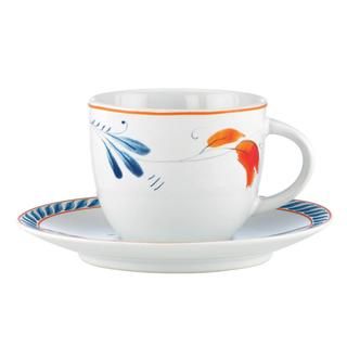 Kathy Ireland Home Spanish Botanica Cup/ Saucer By Gorham (White/ multiMaterials StonewearCapacity 3 ouncesDimensions 4 inches high x 6.6 inches wide x 6.6 inches longCare instructions Dishwasher safe )