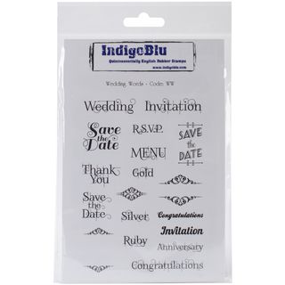 Indigoblu Cling Mounted Stamp 7x5  wedding Words