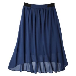 Merona Womens Chiffon Feminine Skirt   Waterloo Blue   M