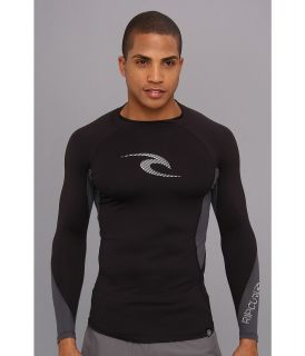 Rip Curl Wave L/S Surf Shirt Mens Swimwear (Black)