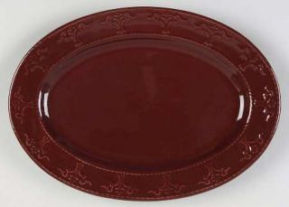  Athena Merlot 12 Oval Serving Platter, Fine China Dinnerware   All Mer
