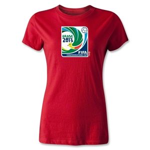 FIFA Confederations Cup 2013 Womens Emblem T Shirt (Red)