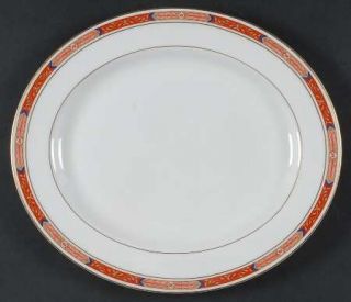 Royal Worcester Beaufort Rust/Red 15 Oval Serving Platter, Fine China Dinnerwar