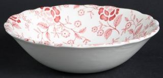 J & G Meakin Victoria Red Coupe Cereal Bowl, Fine China Dinnerware   Red/Pink Al