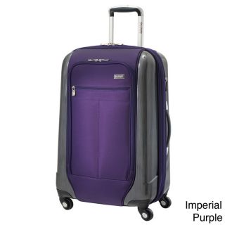 Ricardo Beverly Hills Crystal City 25 inch Expandable Spinner Upright (Black, imperial purple, golden leopardPockets Two (2) compartment packing system on the interior with split book style opening PolycarbonateInterior Dimensions 25 inches high x 16 in