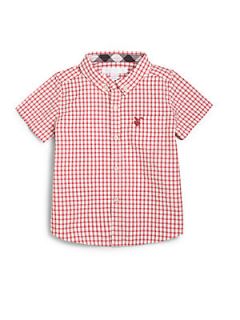 Burberry Infants Gingham Shirt   Crimson Pink