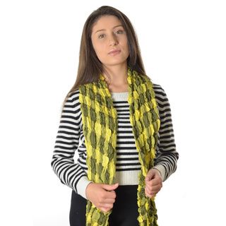 La77 Womens Waffle Checkered Scarf