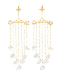 Florentine Pearl Chain Chandelier Earrings