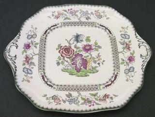Spode Chinese Rose Square Handled Cake Plate, Fine China Dinnerware   Imperialwa