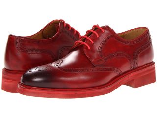 Magnanni Antonio Mens Lace Up Wing Tip Shoes (Red)