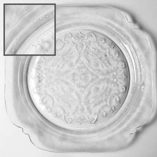 Indiana Glass Recollection Clear Dinner Plate   Clear,Pressed,Scroll Design