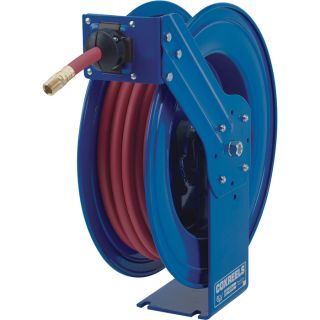 Coxreels Air/Water Hose Reel With Hose   3/8 Inch x 50ft. Hose, Max. 250 PSI