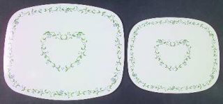 Corning Country Cottage 2 Piece Stove and Counter Mat, Fine China Dinnerware   C