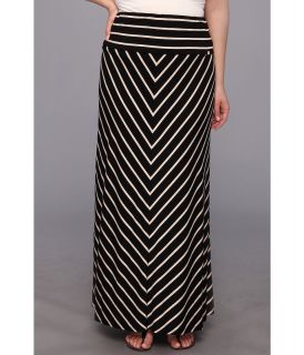 Calvin Klein Plus Stripe Maxi Skirt Womens Skirt (Black)