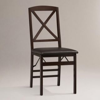 Fortuna X Back Folding Dining Chairs, Set of 2   World Market