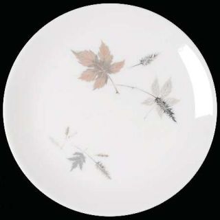 Royal Doulton Tumbling Leaves Salad Plate, Fine China Dinnerware   Gray&Pink Lea