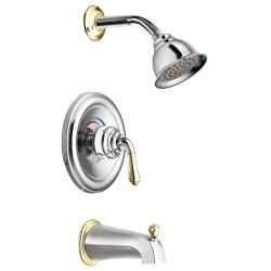 Moen Chrome/polished Brass Posi temp Tub/shower