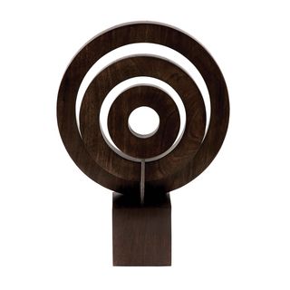 Round Wood Table Decor (Rich brownMaterial WoodQuantity One (1)Setting IndoorDimensions 16 inches high x 11.5 inches wide x 4 inches deep WoodQuantity One (1)Setting IndoorDimensions 16 inches high x 11.5 inches wide x 4 inches deep)