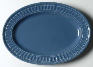  Italiana Normandy Blue 12 Oval Serving Platter, Fine China Dinnerware
