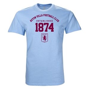 Euro 2012   Aston Villa 1874 T Shirt (Sky Blue)