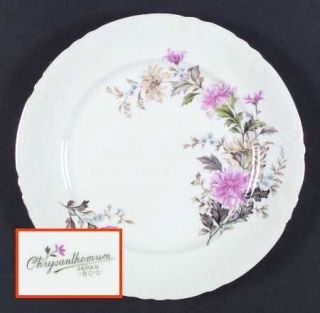 Japan China Chrysanthemum Dinner Plate, Fine China Dinnerware   Pink,Yellow,Blue
