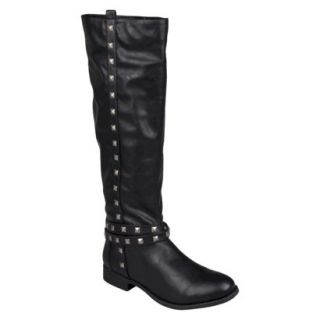 Womens Bamboo By Journee Studded Round Toe Boots   Black 9