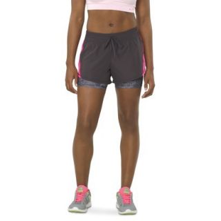 C9 by Champion Womens Woven Short With Compression Short   Indigo Screen XS