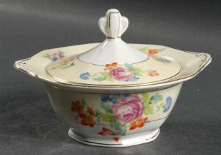 Thun Lexington Sugar Bowl & Lid, Fine China Dinnerware   Gold Trim