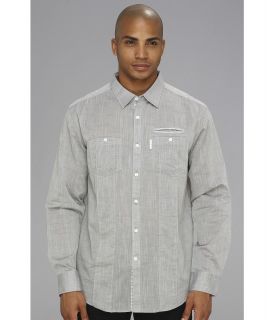 Marc Ecko Cut & Sew Mandrake Shirt Mens Long Sleeve Button Up (Gray)