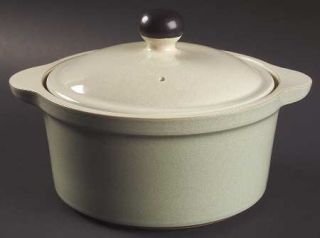 Denby Langley Energy (White/Celadon/Charcoal) 1.75 Qt Round Covered Casserole, F