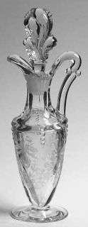 Heisey Orchid Cruet   Stem #5025, Etched Orchid Design
