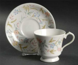 John Aynsley Forever Footed Cup & Saucer Set, Fine China Dinnerware   Rim Shape