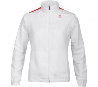 Womens K Swiss Accomplish Jacket v2   White/Black Athletic Apparel