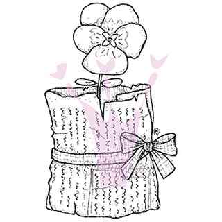 Chasing Butterflies Cling Stamp 6.5x3.5 Package wrapped Violet