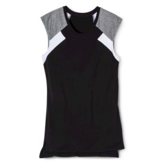 Mossimo Womens Colorblock Muscle Tee   Black L