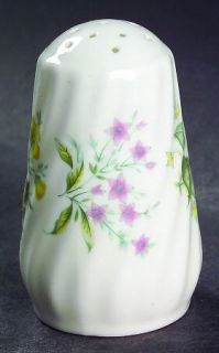 Minton Spring Valley Pepper Shaker, Fine China Dinnerware   Yellow/Pink/Blue Flo