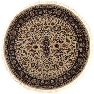 Hand knotted India Persian Wool Rug (510 Round)