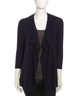 Ruched Back Cardigan, Navy