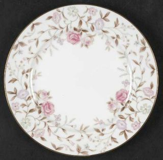 Sango Jeannette Bread & Butter Plate, Fine China Dinnerware   Thick Pink/Teal/La