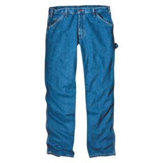 Dickies Mens Relaxed Fit Carpenter Jean   Stone Washed Blue 30x34