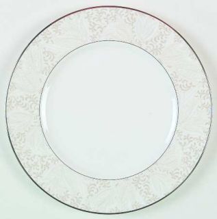 Waterford China Bassano Dinner Plate, Fine China Dinnerware   Tan Leaves, Raised