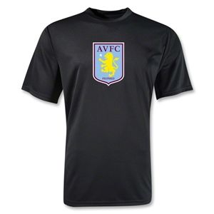hidden Aston Villa Moisture Wicking Poly T Shirt (Black)