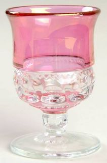 Tiffin Franciscan KingS Crown Cranberry Flash(Top&Btm) Juice Glass   Stem 4016,