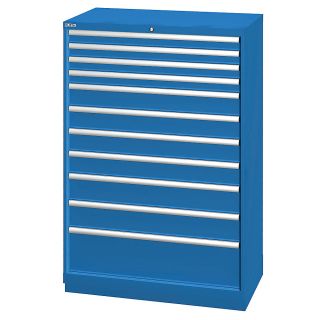 Lista 28 1/4 Wide 11 Drawer Cabinet   Keyed Individually   Bright Blue   Bright Blue
