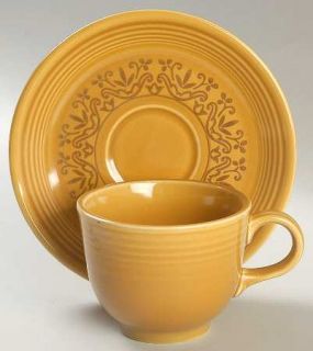 Coventry   USA Casualstone Flat Cup & Saucer Set, Fine China Dinnerware   Casual
