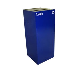 Witt Industries 36 Gallon Indoor Recycling Container w/ Slot Opening, Blue