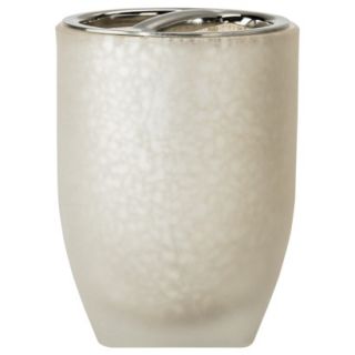 Threshold Frosted Glass Toothbrush Holder   White