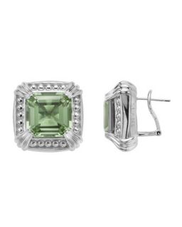 Voltaire Square Green Amethyst Earrings