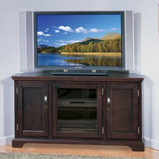 Leick 81385 Riley Holliday Chocolate 46 in. Corner TV Console with Storage