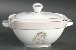 Franconia   Krautheim Palm Springs Sugar Bowl & Lid, Fine China Dinnerware   Pin